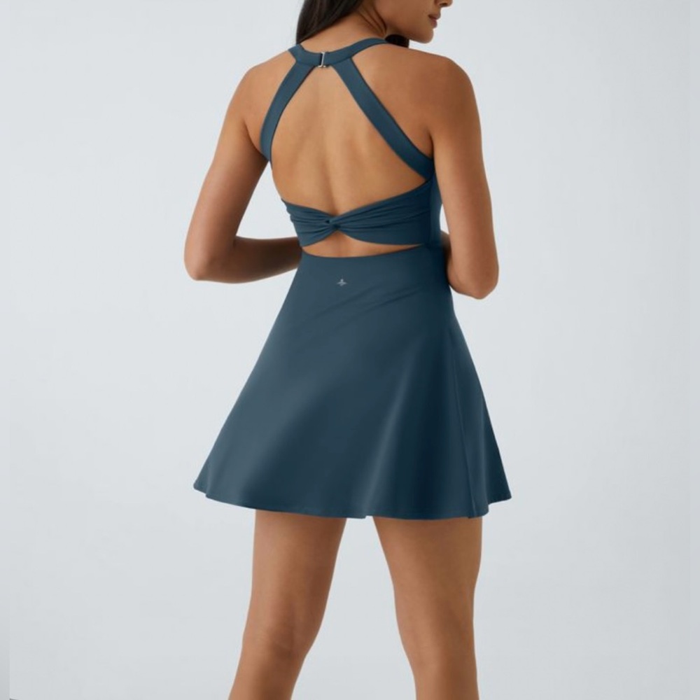 Halara Backless Twisted Flare Low Support Dance‎ Active Dress